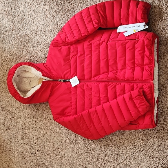 Calvin Klein Infinite stretch water resistant jacket Red Medium NWT - Picture 1 of 17